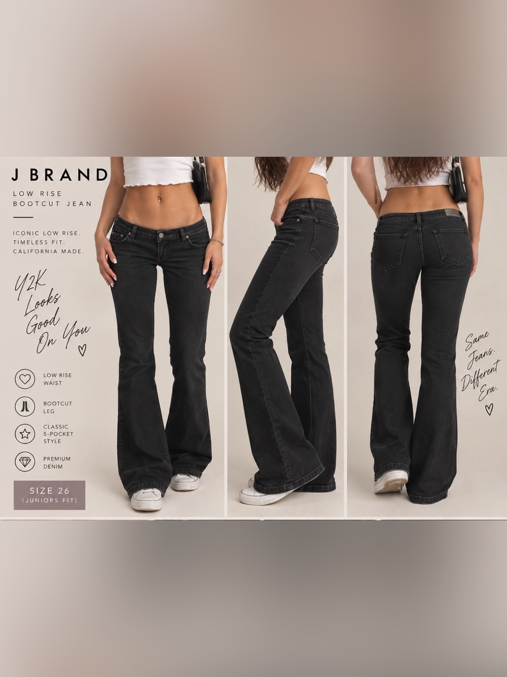 J Brand Black Boot Cut Flare Pants